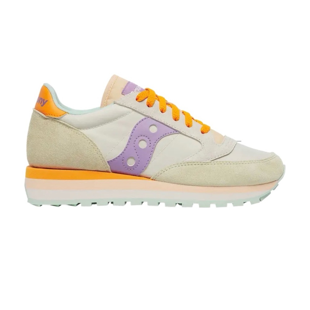 Saucony Women's Excursion Jazz Champagne Cream and Orange Sneakers - Picture 2 of 7